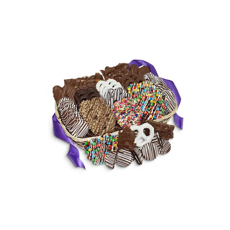 Cravings Plus Collection Chocolate Covered Treats Gift Basket  Gourmet Hand-Dipped Favorites