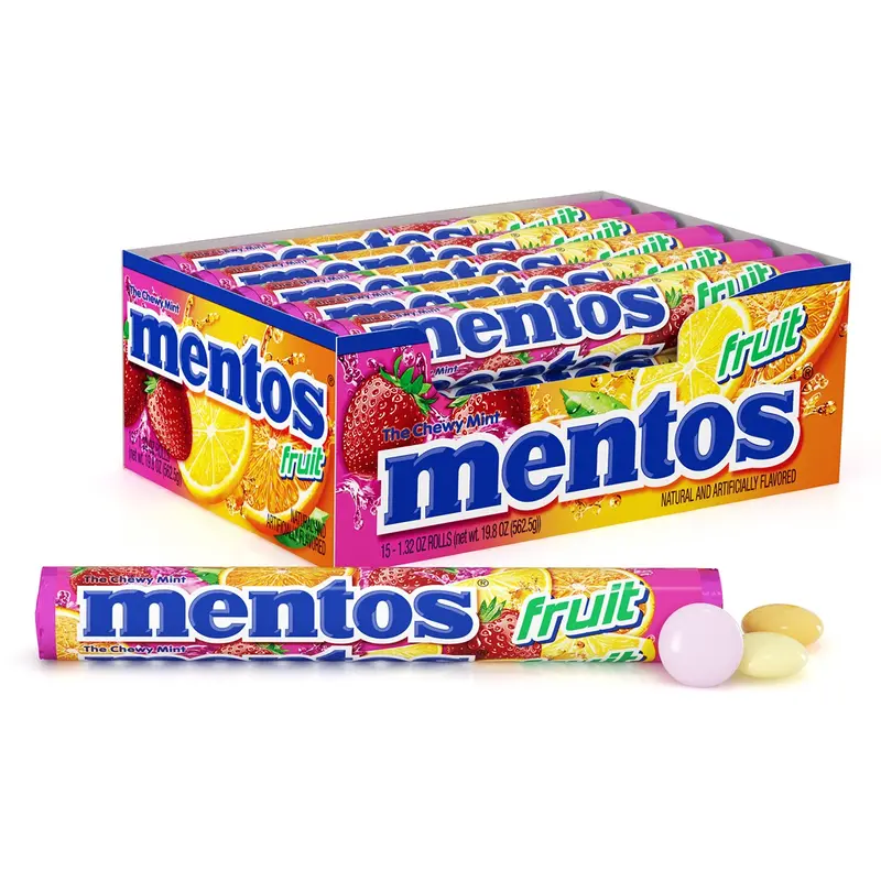 Mentos Fruit Chewy Mints - 1.32-oz. Roll