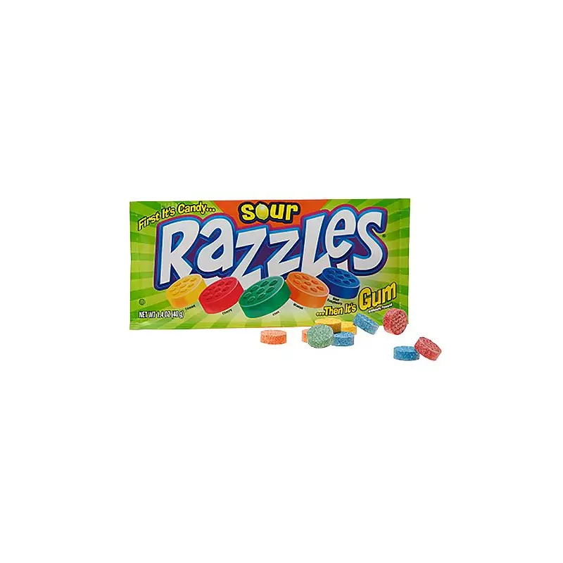 Sour Razzles Candy - 1.4-oz. Pouch