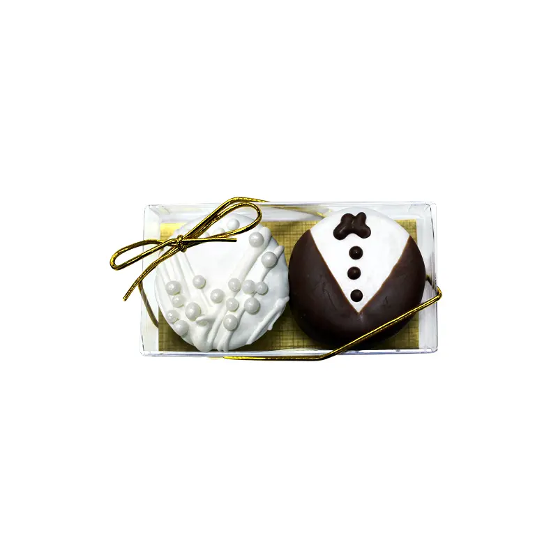 Bride & Groom Chocolate Covered Oreos Set (2 Dozen Minimum)