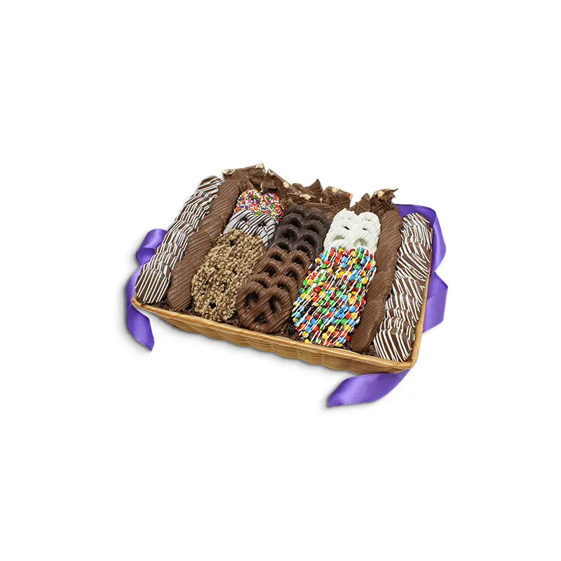 Ultimate Plus Collection Chocolate Covered Pretzels & Treats Gift Basket  Gourmet Hand-Dipped Favorites