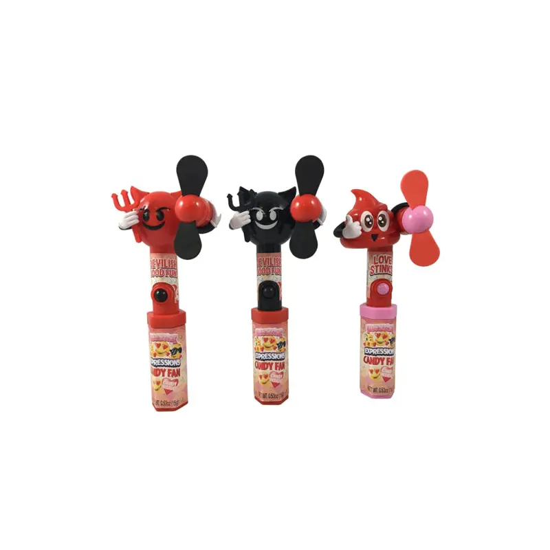 Valentine Expressions Emoji Fan Candy Toy