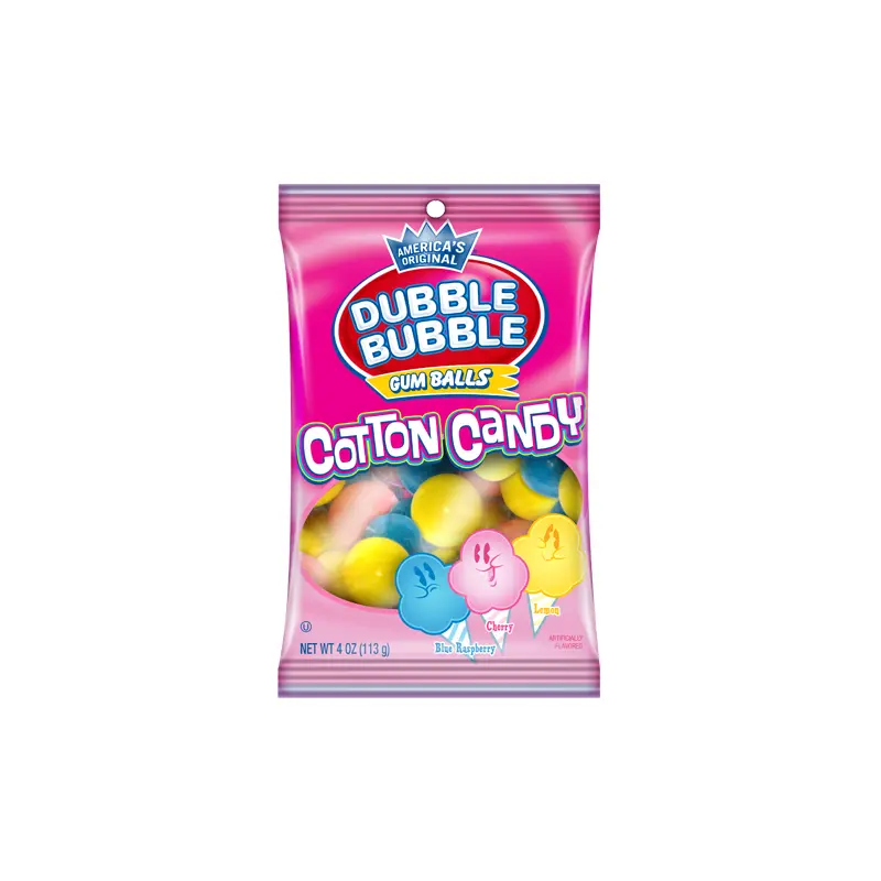 Dubble Bubble Cotton Candy Gumballs - 4-oz. Bag