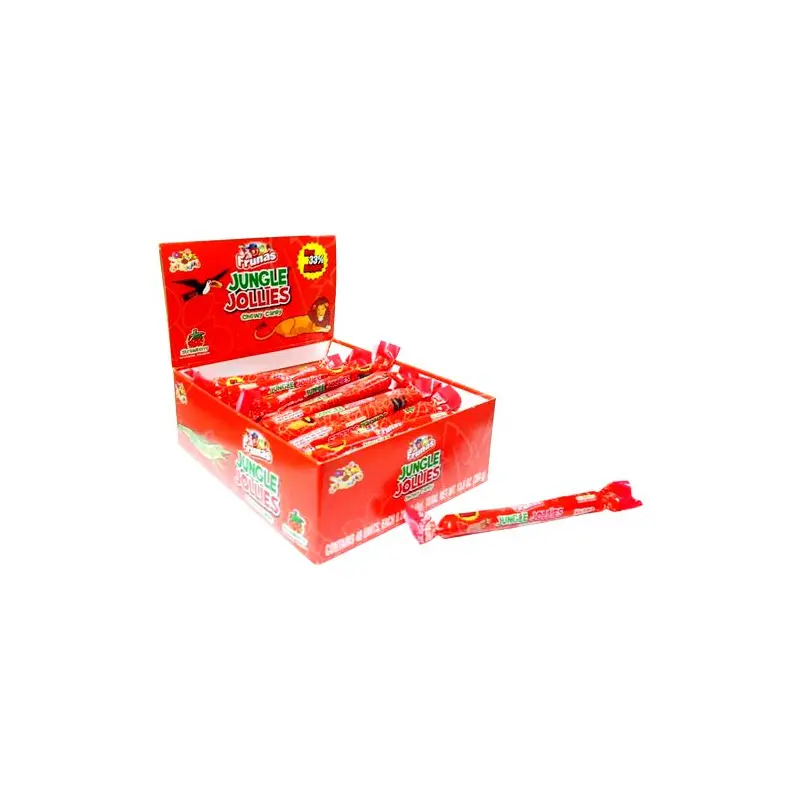 Jungle Jollies Strawberry Chewy Candy - 48 Piece Box
