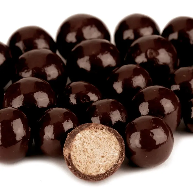 Reduced Sugar Dark Chocolate Covered Malt Balls - 2 LB Bulk Bag
