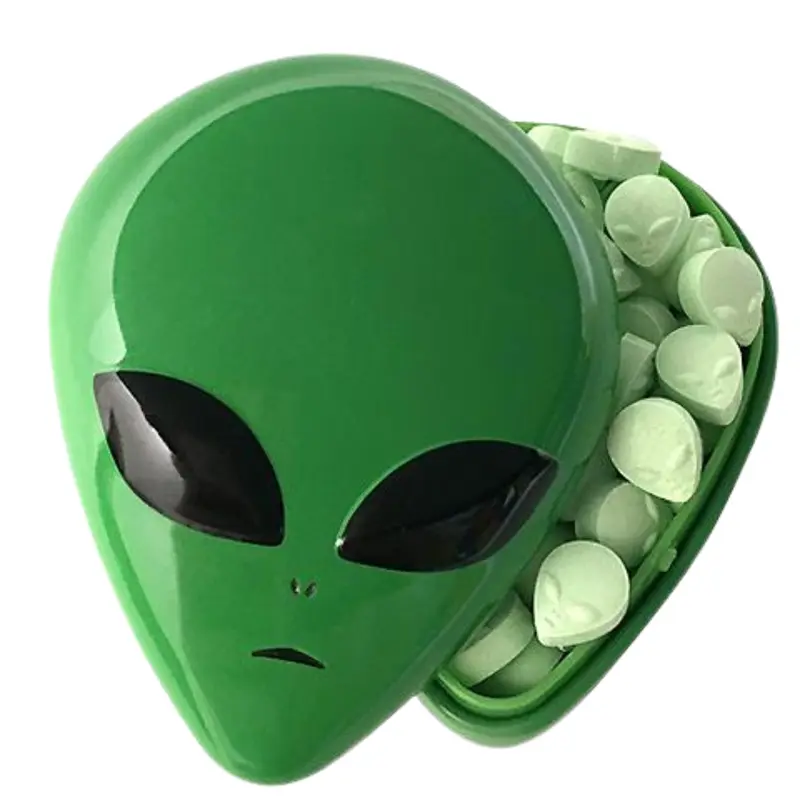 Alien Head Sours Green Apple Candy - 1-oz. Tin