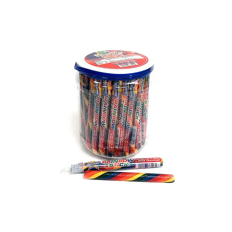 Rainbow Stick Wild Cherry Candy Sticks - Tub of 52