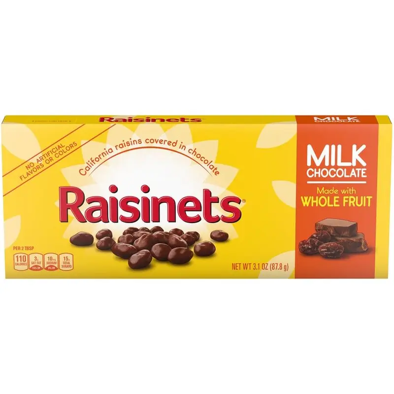 Raisinets Milk Chocolate Covered Raisins - 3.1 oz. Theater Box