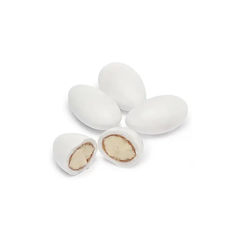 Sconza White Jordan Almonds - 3 LB Bulk Bag