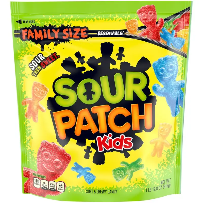 Sour Patch Kids Soft & Chewy Candy Family Size - 1.8 LB Resealable Bag
