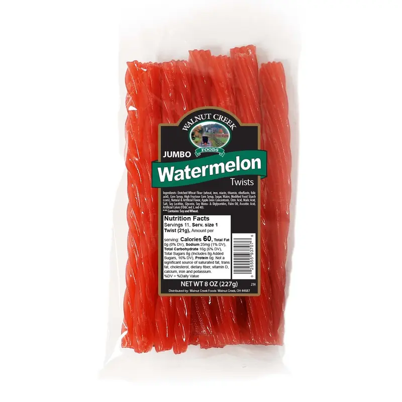 Walnut Creek Jumbo Watermelon Licorice Twists - 8-oz. Bag