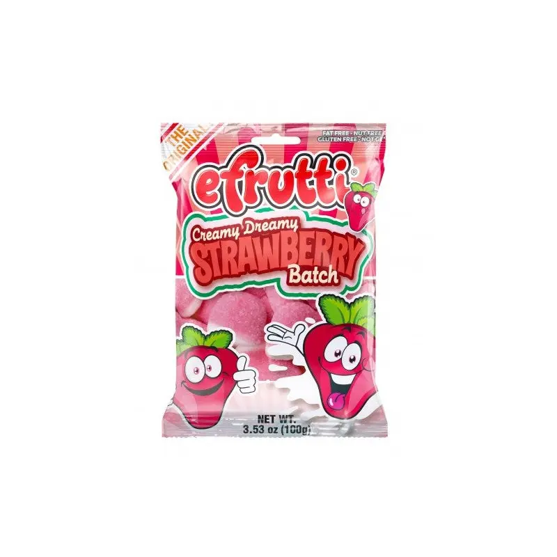 efrutti Creamy Dreamy Strawberry Batch Gummi Candy 3.5 oz. Bag