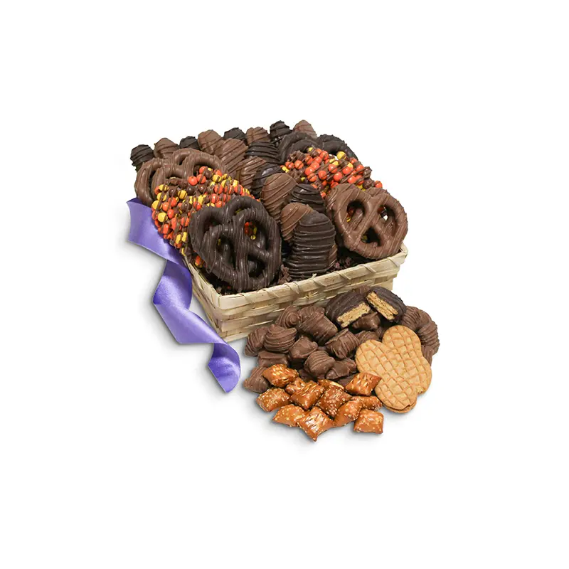 Peanut Butter Lovers Collection Chocolate Covered Treats Gift Basket  Gourmet Hand-Dipped Pretzels & Cookies