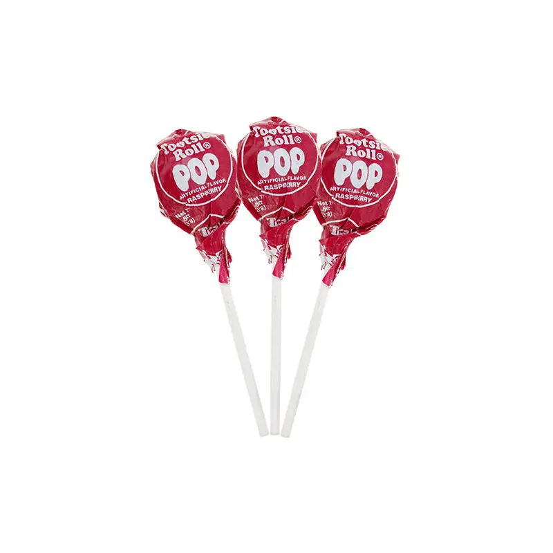 Raspberry Tootsie Pops - 2 LB Bulk Bag