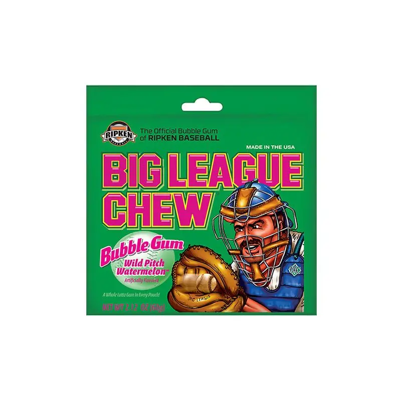 Big League Chew Watermelon Bubble Gum -  2.12-oz. Bag