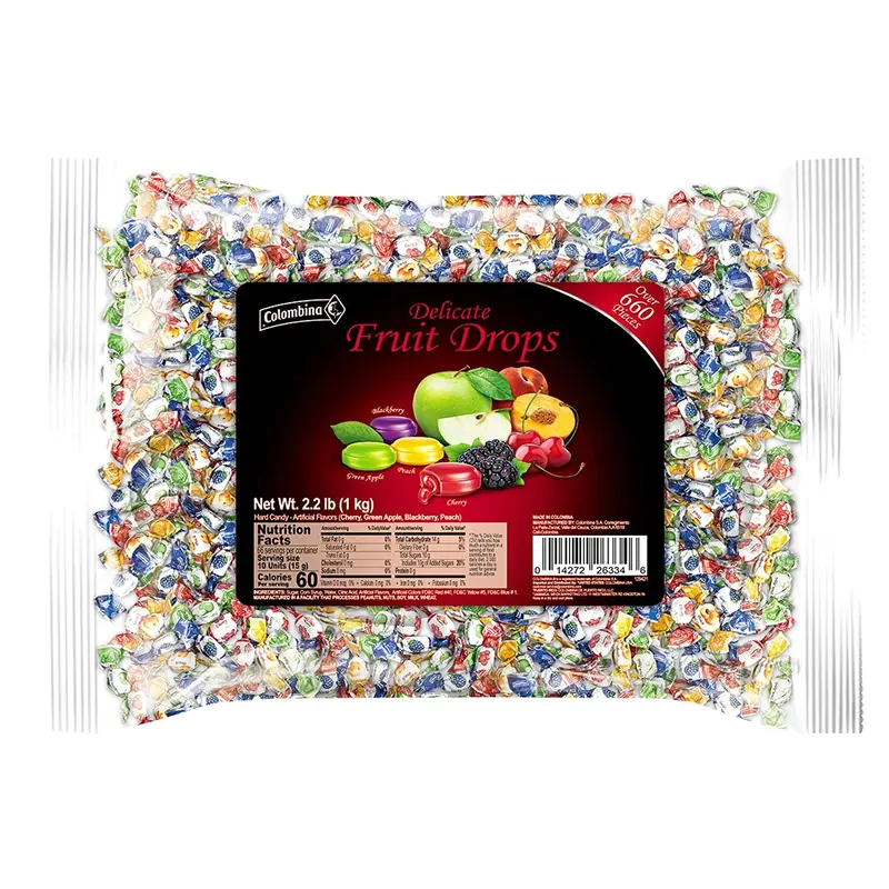Colombina Mini Fruit Filled Hard Candy - 2.2 LB Bulk Bag