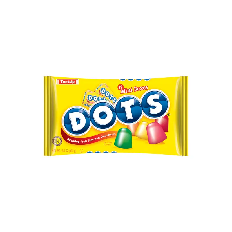 DOTS Assorted Fruit Flavored Gumdrops Mini Boxes - Bag of 17