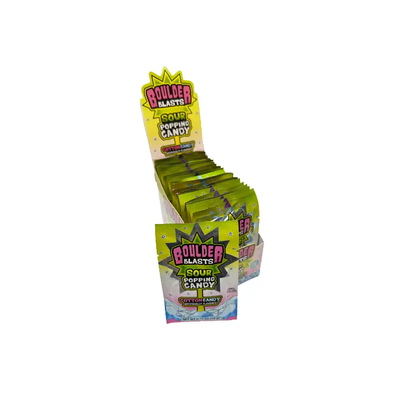 KoKo's Boulder Blasts Sour Popping Candy Cotton Candy 0.35 oz.