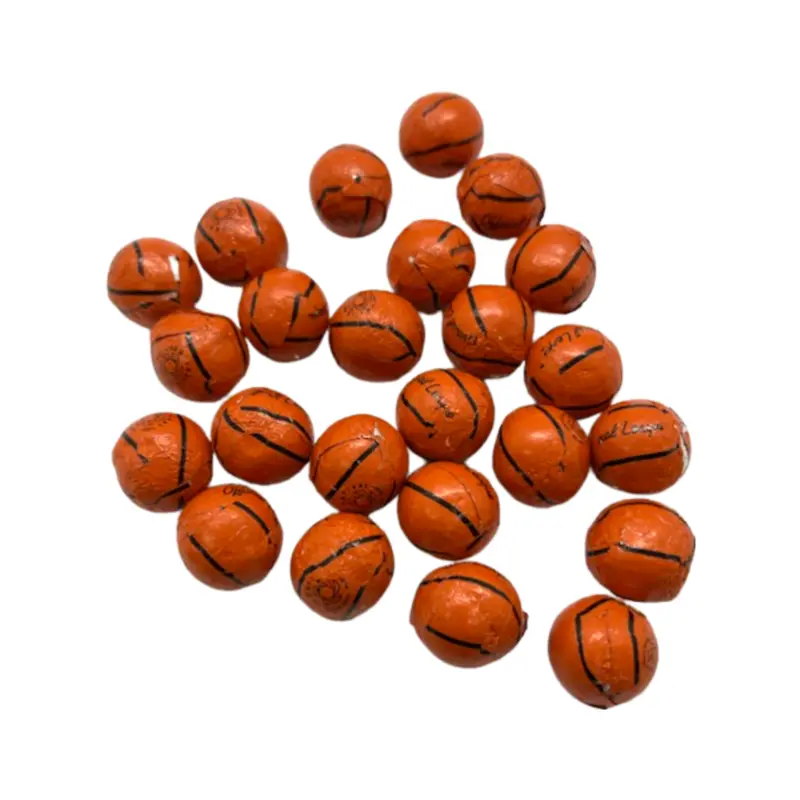 Madelaine Foil  Wrapped Basketballs 2 lb. Bulk Bag