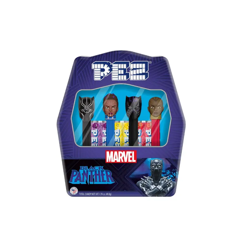 Pez - Marvel Black Panther Candy Dispenser Gift Tin 1.74 oz.