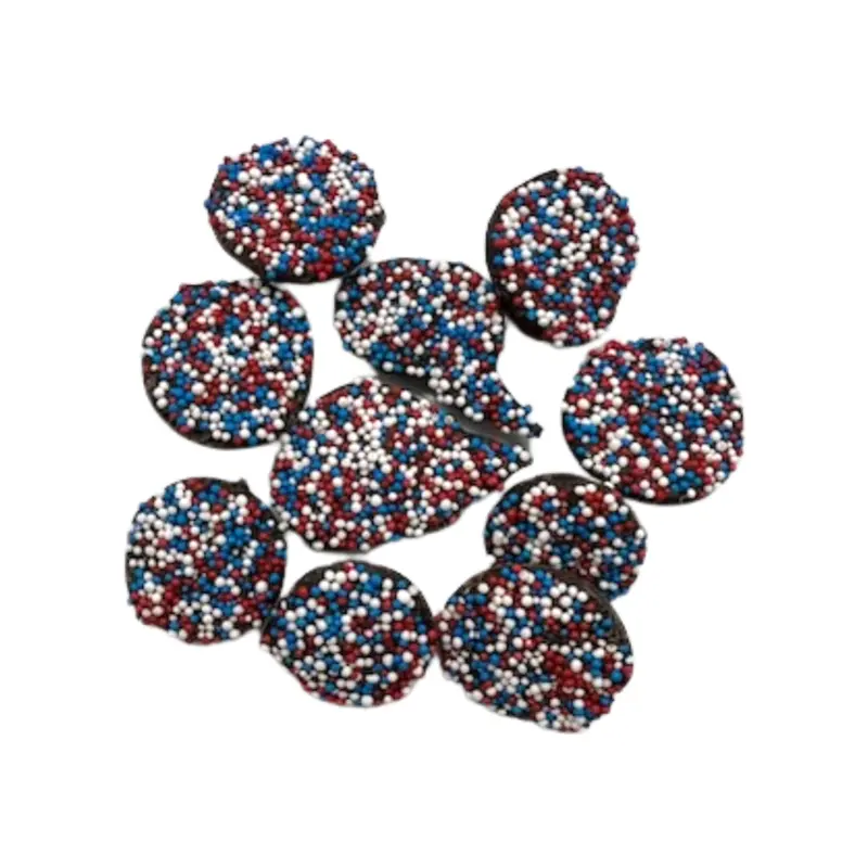 Reppert's Dark Chocolate Patriotic Nonpareils 2 lb Bulk Bag