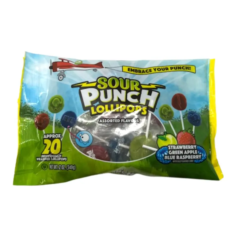 Sour Punch Lollipops Assorted Flavors Bag