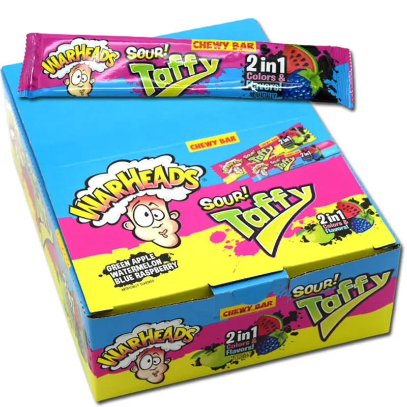 Warheads Sour Taffy 2 in 1 Chewy Bar 1.5 oz.