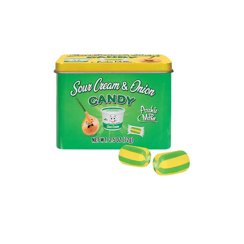 Archie McPhee Sour Cream and Onion Candy 2.5 oz. Tin
