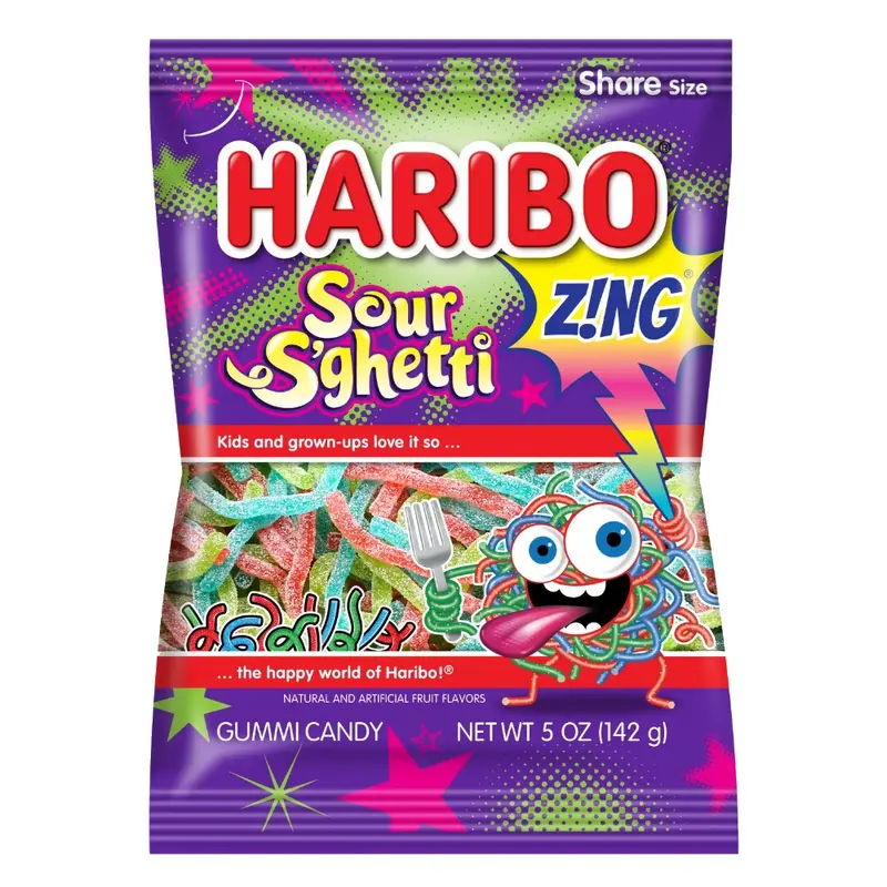 Haribo Sour S'Ghetti Gummi Candy - 5-oz. Bag