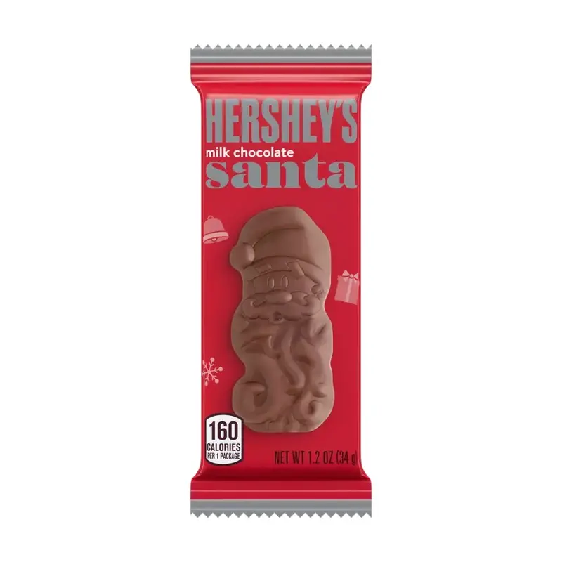 Hershey's Milk Chocolate Santa Candy Bar 1.2 oz.
