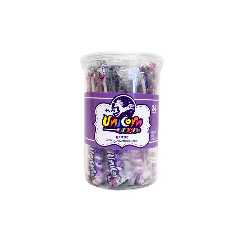 Lavender & White Grape Mini Unicorn Pop - 24 Count Tub