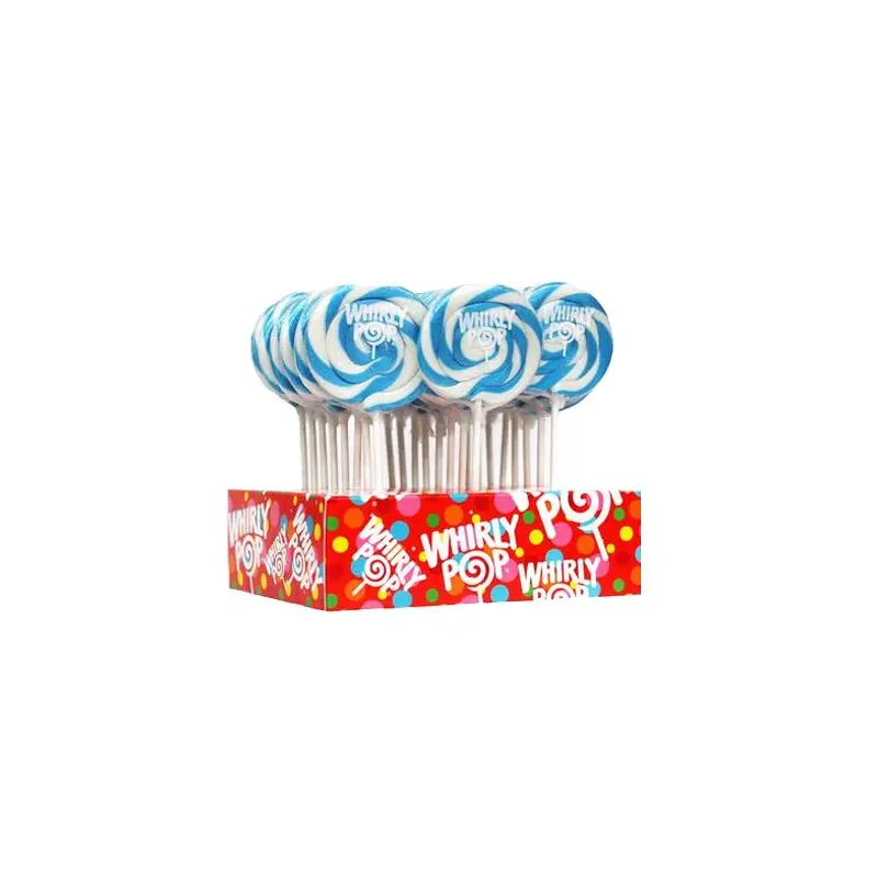 Light Blue & White Blueberry Whirly Pop 1.5 oz., 3"