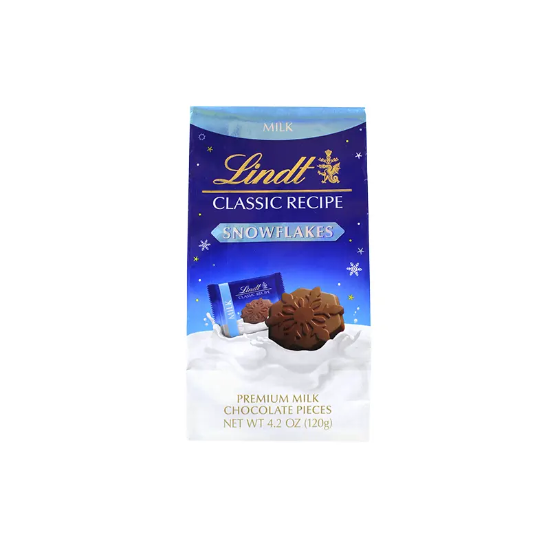 Lindt Classic Recipe Milk Chocolate Snowflakes  4.2 oz. Bag | Holiday Edition