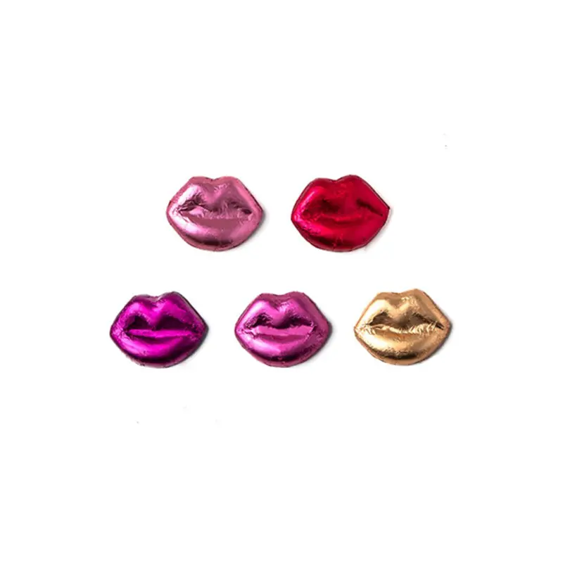 Madelaine Milk Chocolate Foil Lips  1 lb. Bag