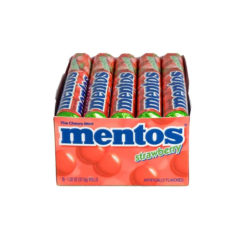 Mentos Strawberry Chewy Mints - 1.32-oz. Roll