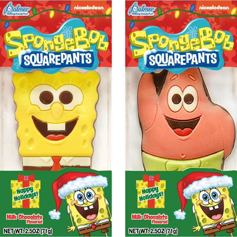 Palmer SpongeBob SquarePants Christmas Chocolate Figure  2.5 oz. Box