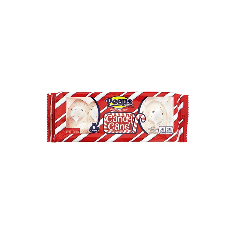 Peeps Marshmallow Candy Cane 5 count Chicks 1.5 oz.