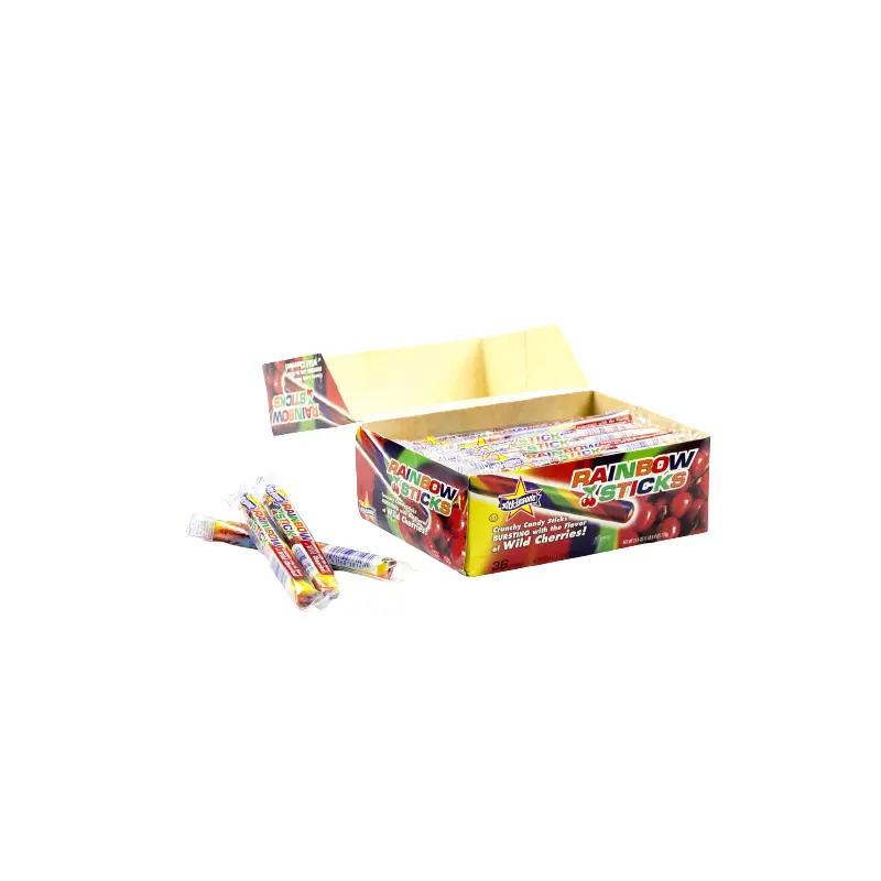 Rainbow Sticks Hard Candy - Case of 36