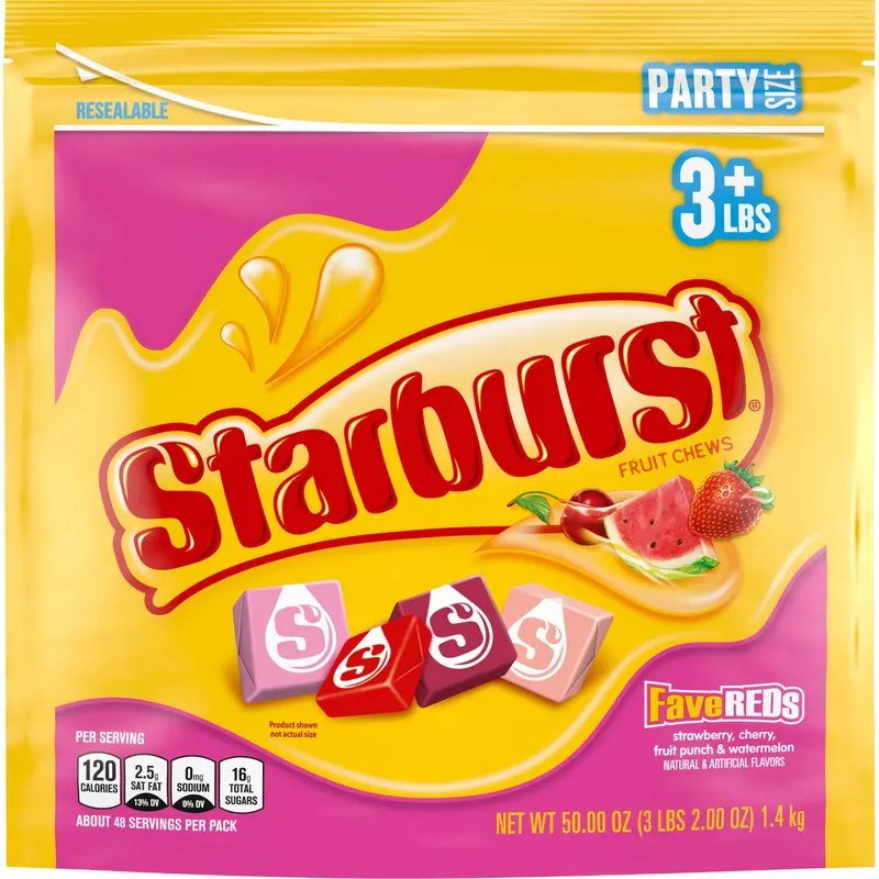 Starburst Fruit Chews FaveREDS - 50-oz. Resealable Bag