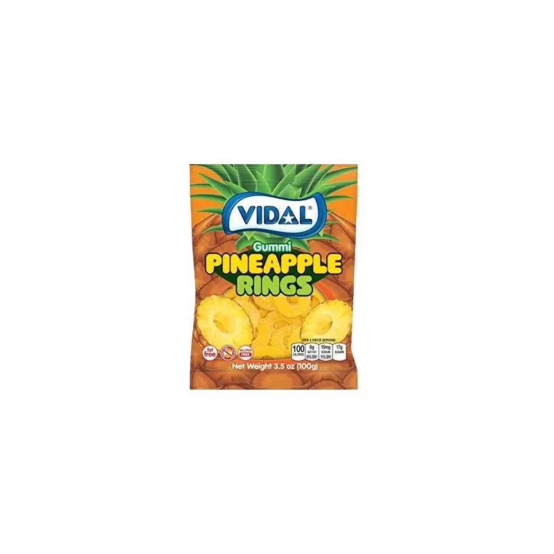 Vidal Gummi Pineapple Rings 3.5 oz. Bag