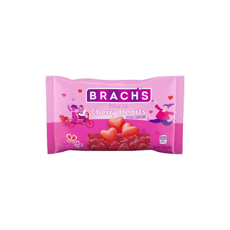 Brach's Jube Jel Cherry Hearts Candy - 12 oz Bag