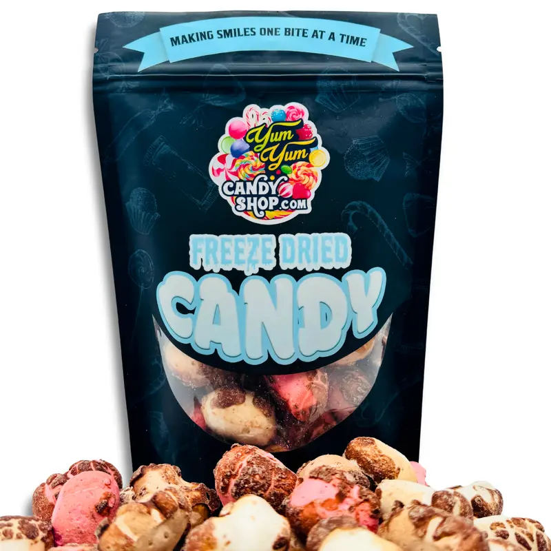 Freeze Dried Neapolitan Crunch  Chocolate, Strawberry & Vanilla Snack Candy | Yum Yum Candy Shop