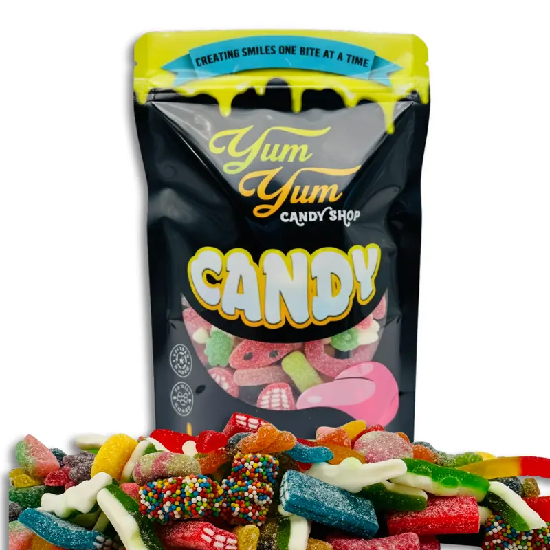 Halal Gummy Candy Mix  1 lb Bag of Sweet & Sour Halal Gummies (Pork-Free, Hand-Selected Variety) Chewy Fruity Tangy Gummies