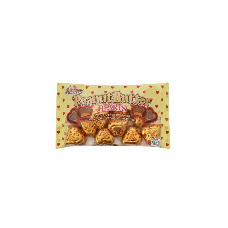 Palmer Peanut Butter Foil Hearts 4.5 oz. Bag
