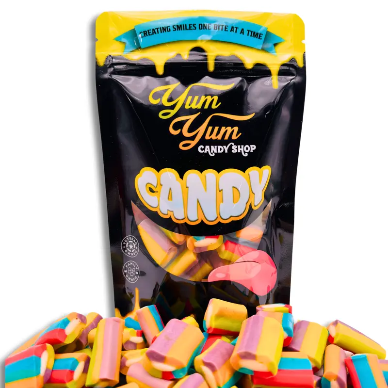 Rainbow Tornado Sweet Cream Filled Licorice Bites | Yum Yum Candy Shop