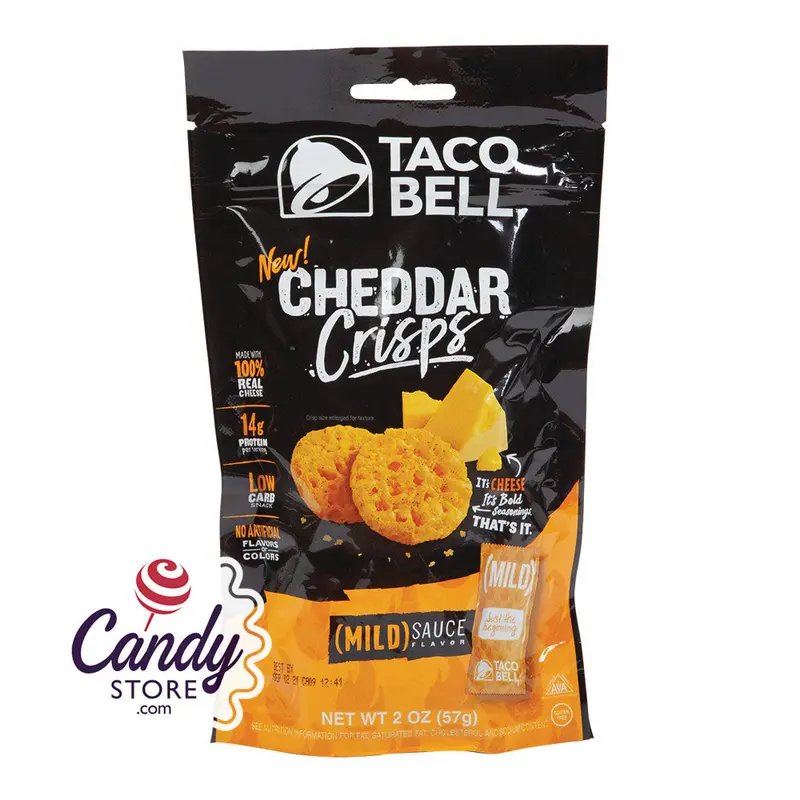 Taco Bell Mild Cheddar Crisps 2oz Peg Bags - 9ct