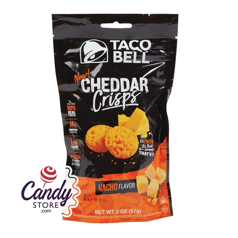 Taco Bell Nacho Cheddar Crisps 2oz Peg Bags - 9ct