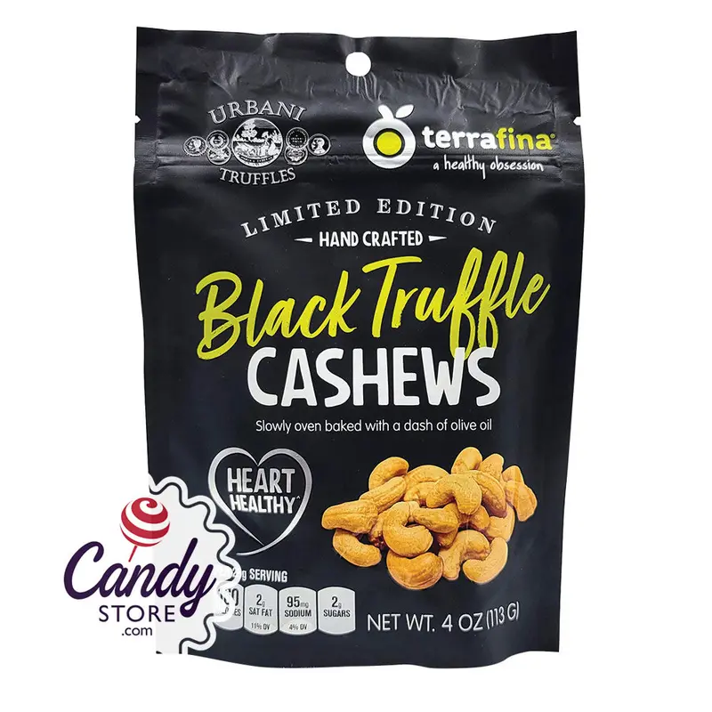 Urbani Black Truffle Cashews 4oz Peg Bags - 8ct