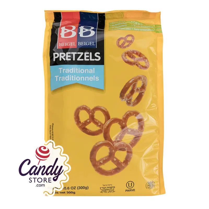 B&B Traditional Pretzels 10.6oz Pouch - 12ct