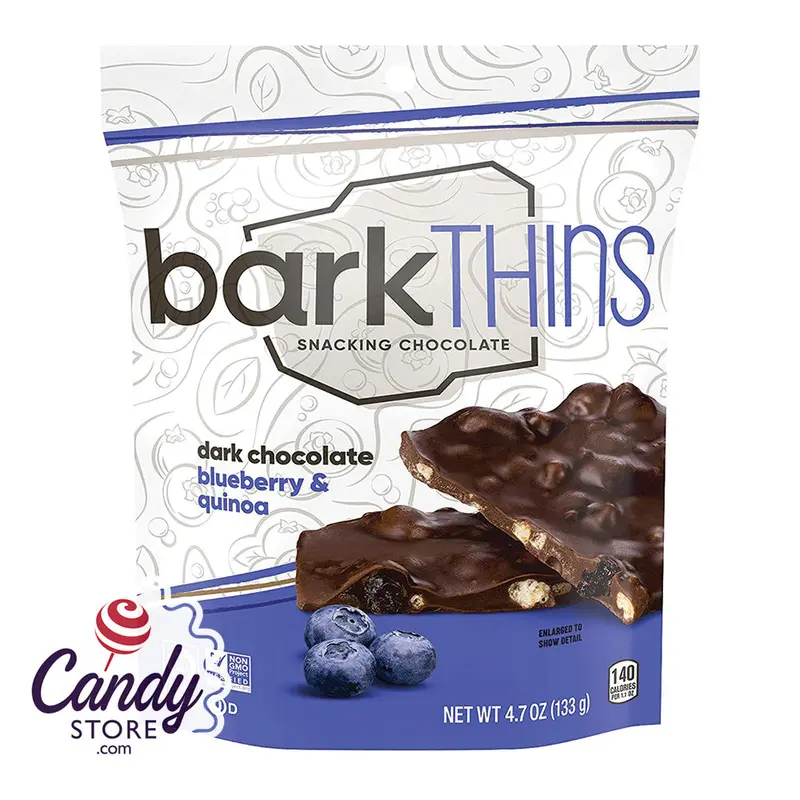 Bark Thins Dark Chocolate Blueberry Quinoa 4.7oz Pouch - 12ct